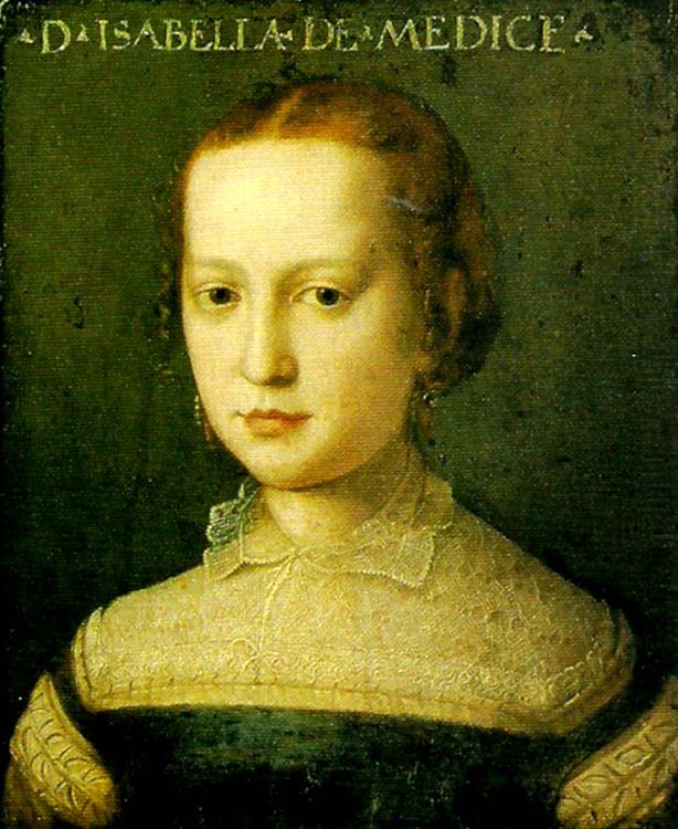 portratt av isabella di medici, Agnolo Bronzino